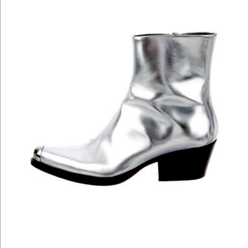 Silver Metallic Boot Calvin Klein 205W39nyc  7.5